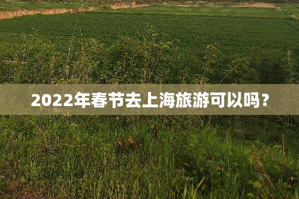 2022年春节去上海旅游可以吗？