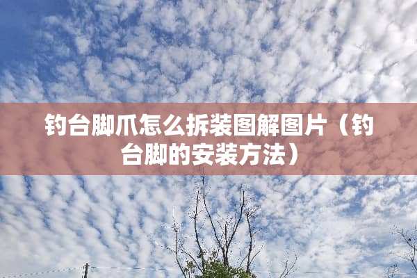 钓台脚爪怎么拆装图解图片（钓台脚的安装方法）