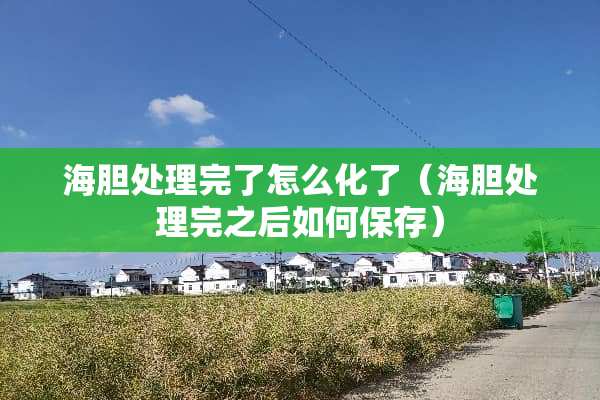 海胆处理完了怎么化了（海胆处理完之后如何保存）