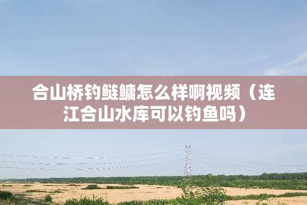 合山桥钓鲢鳙怎么样啊视频（连江合山水库可以钓鱼吗）