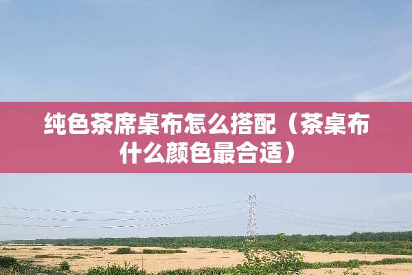 纯色茶席桌布怎么搭配（茶桌布什么颜色最合适）