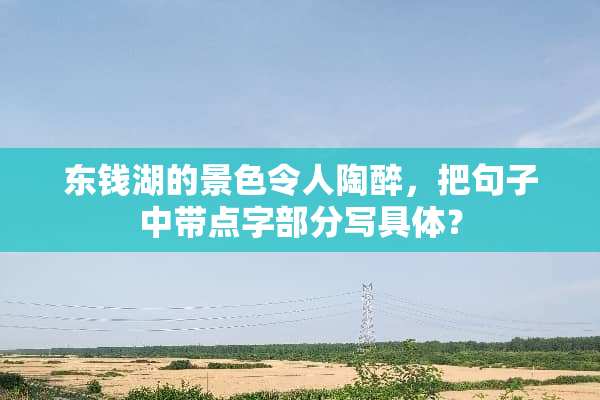 东钱湖的景色令人陶醉，把句子中带点字部分写具体？