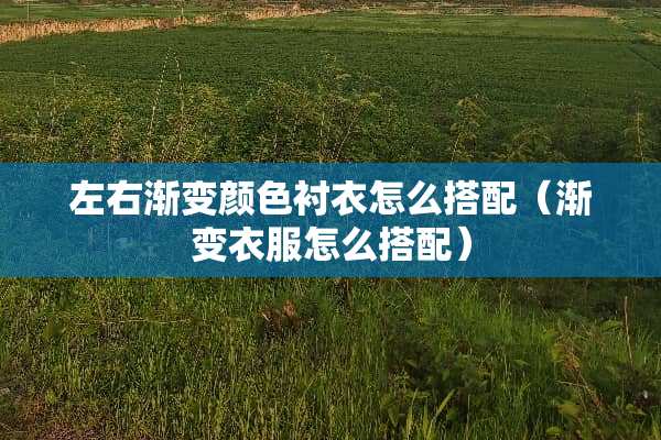 左右渐变颜色衬衣怎么搭配（渐变衣服怎么搭配）