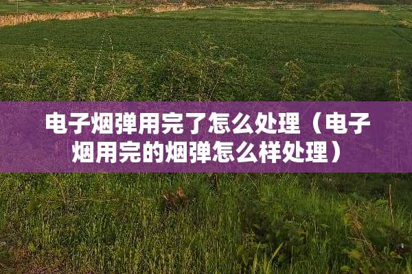 电子烟弹用完了怎么处理（电子烟用完的烟弹怎么样处理）