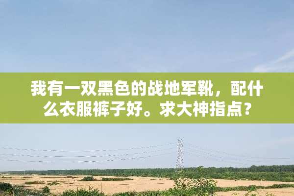 我有一双黑色的战地军靴，配什么衣服裤子好。求大神指点？