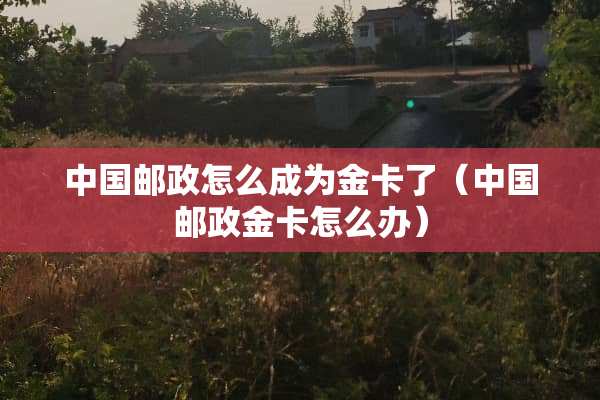 中国邮政怎么成为金卡了（中国邮政金卡怎么办）