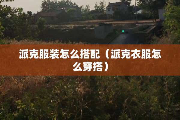 派克服装怎么搭配（派克衣服怎么穿搭）