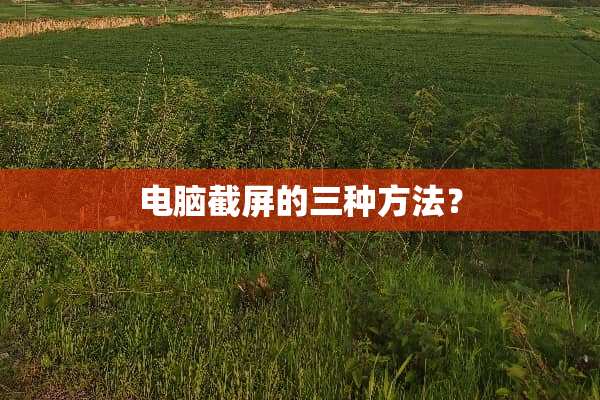 电脑截屏的三种方法？