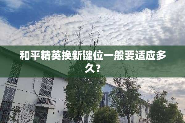 和平精英换新键位一般要适应多久？
