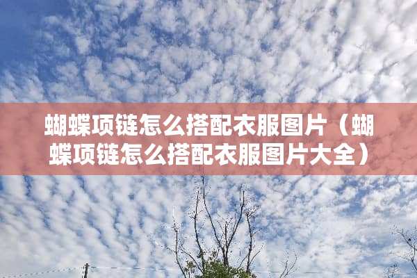 蝴蝶项链怎么搭配衣服图片（蝴蝶项链怎么搭配衣服图片大全）