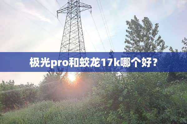 极光pro和蛟龙17k哪个好？