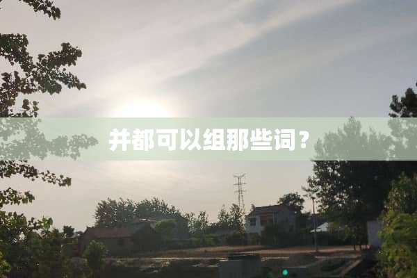 并都可以组那些词？