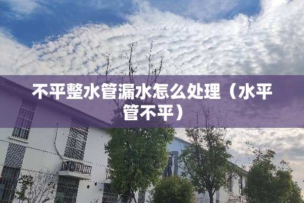 不平整水管漏水怎么处理（水平管不平）