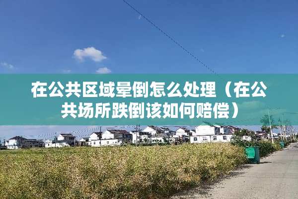 在公共区域晕倒怎么处理（在公共场所跌倒该如何赔偿）