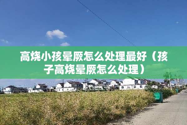 高烧小孩晕厥怎么处理最好（孩子高烧晕厥怎么处理）