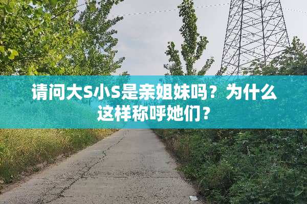 请问大S小S是亲姐妹吗？为什么这样称呼她们？