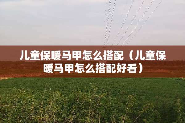 儿童保暖马甲怎么搭配（儿童保暖马甲怎么搭配好看）