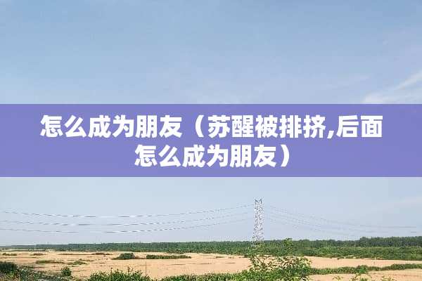 怎么成为朋友（苏醒被排挤,后面怎么成为朋友）