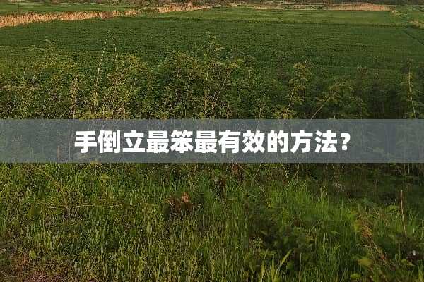 手倒立最笨最有效的方法？