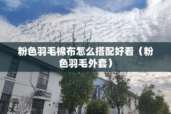 粉色羽毛棉布怎么搭配好看（粉色羽毛外套）