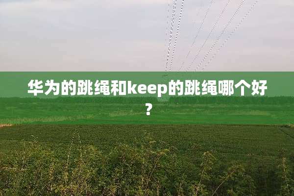 华为的跳绳和keep的跳绳哪个好？