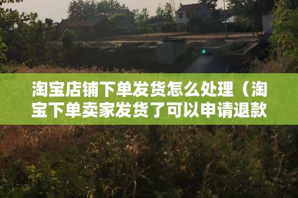 淘宝店铺下单发货怎么处理（淘宝下单卖家发货了可以申请退款吗）