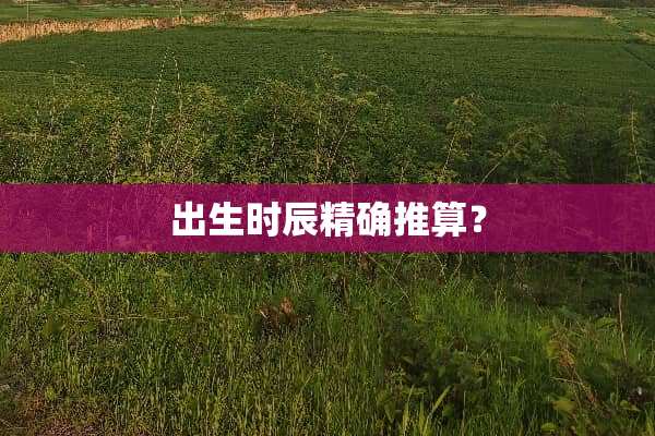 出生时辰精确推算？