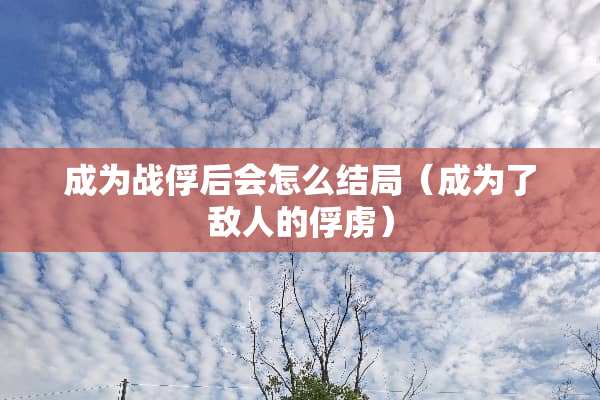 成为战俘后会怎么结局（成为了敌人的俘虏）