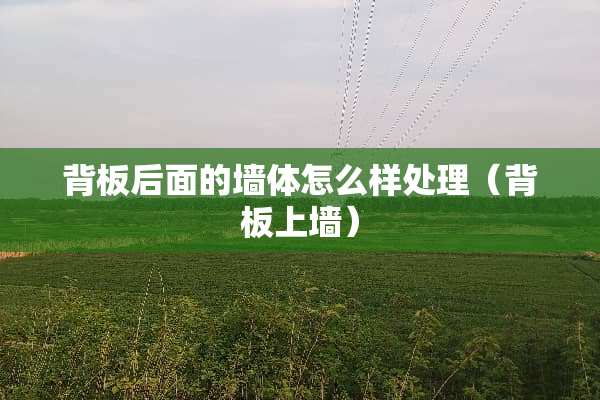 背板后面的墙体怎么样处理（背板上墙）
