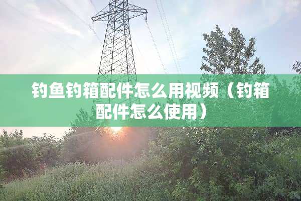 钓鱼钓箱配件怎么用视频（钓箱配件怎么使用）