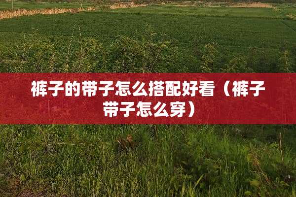 裤子的带子怎么搭配好看（裤子带子怎么穿）