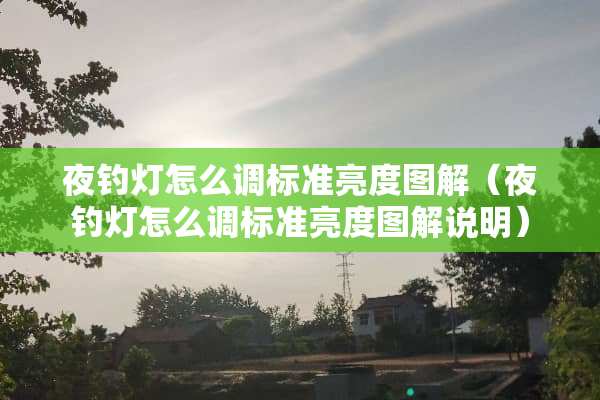 夜钓灯怎么调标准亮度图解（夜钓灯怎么调标准亮度图解说明）