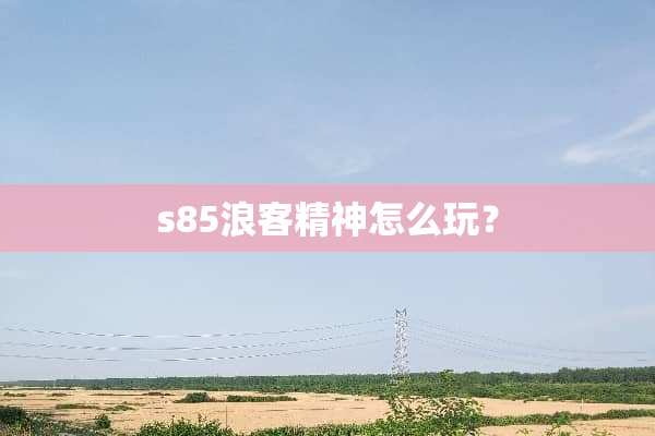 s85浪客精神怎么玩？