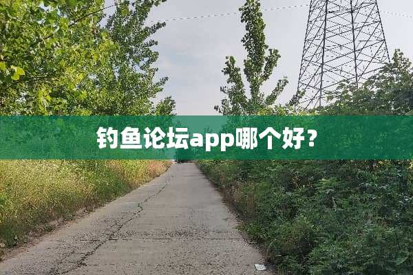 钓鱼论坛app哪个好？
