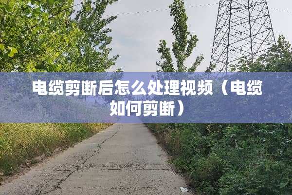 电缆剪断后怎么处理视频（电缆如何剪断）