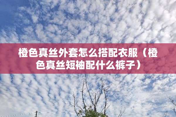橙色真丝外套怎么搭配衣服（橙色真丝短袖配什么裤子）