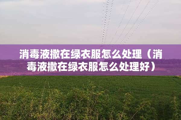 消毒液撒在绿衣服怎么处理（消毒液撒在绿衣服怎么处理好）