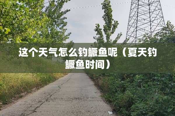 这个天气怎么钓鳜鱼呢（夏天钓鳜鱼时间）