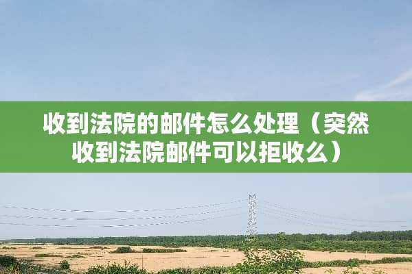 收到法院的邮件怎么处理（突然收到法院邮件可以拒收么）