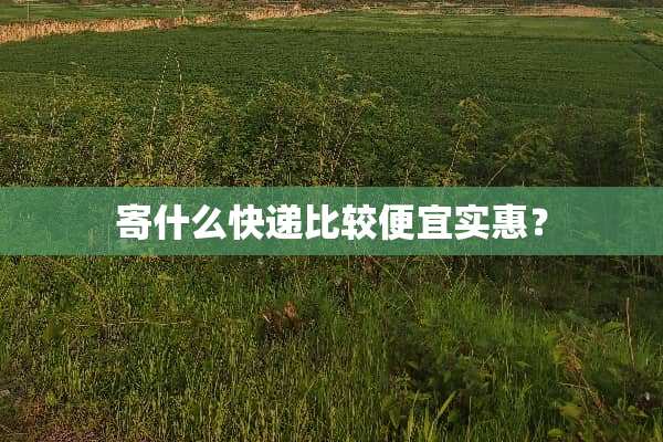 寄什么快递比较便宜实惠？