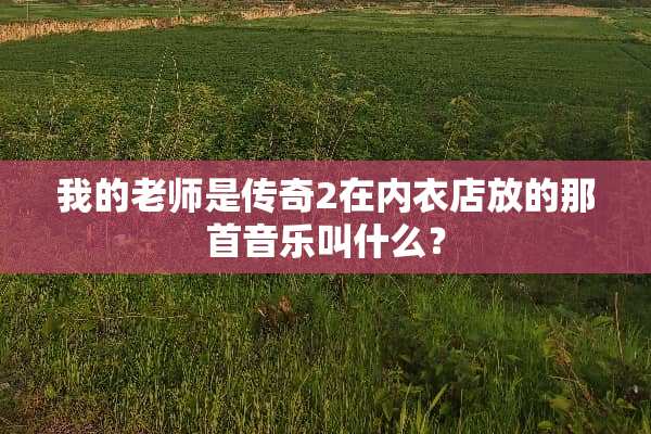 我的老师是传奇2在**店放的那首音乐叫什么？