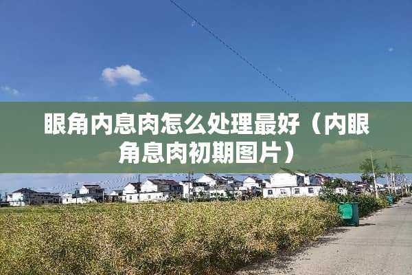 眼角内息肉怎么处理最好（内眼角息肉初期图片）