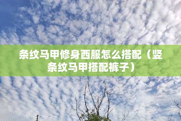 条纹马甲修身西服怎么搭配（竖条纹马甲搭配裤子）