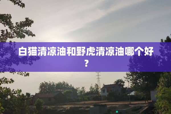 白猫清凉油和野虎清凉油哪个好？