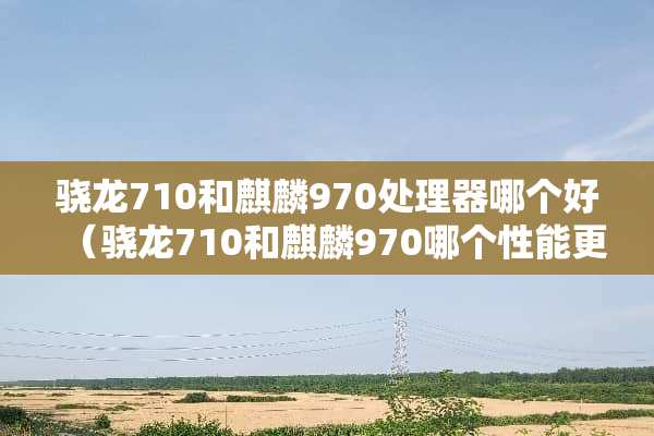 骁龙710和麒麟970处理器哪个好（骁龙710和麒麟970哪个性能更好）