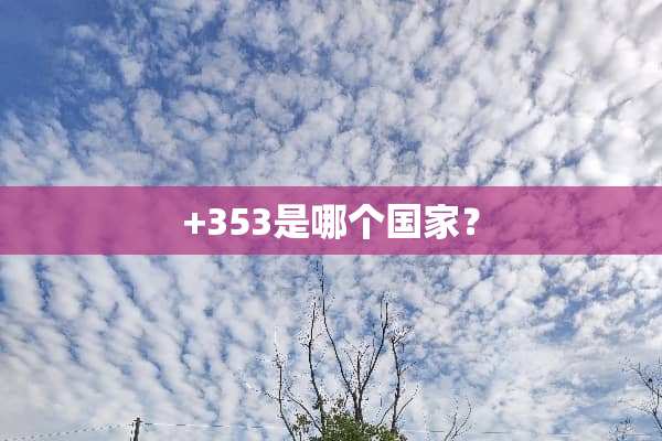 +353是哪个国家？
