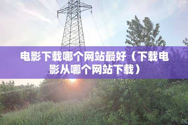 电影下载哪个网站最好（下载电影从哪个网站下载）