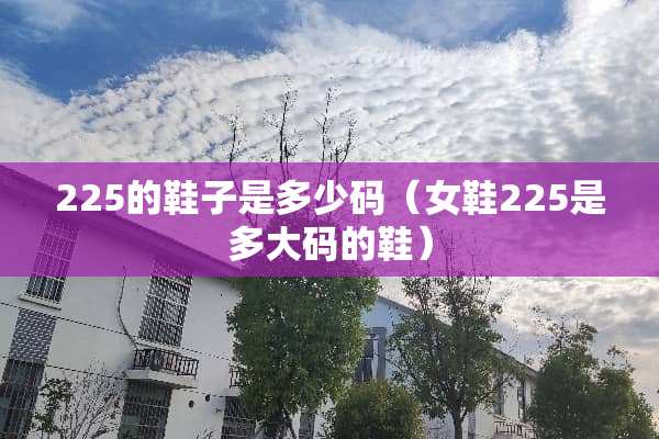 225的鞋子是多少码（女鞋225是多大码的鞋）