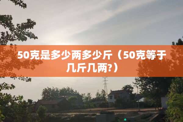 50克是多少两多少斤（50克等于几斤几两?）