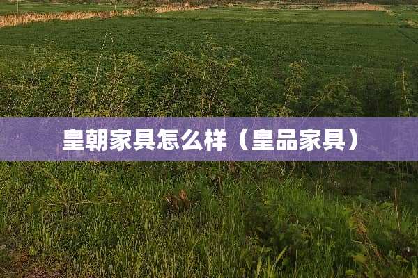 皇朝家具怎么样（皇品家具）